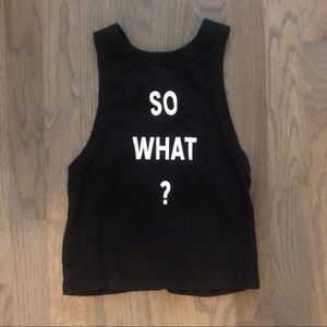 Forever 21 Black Graphic Fitted Crop Top